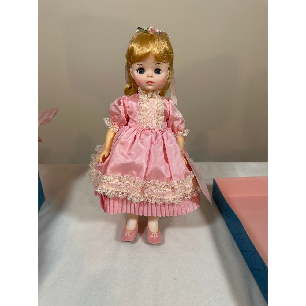 Madame Alexander Rosy 1562 Doll Pink Satin Dress Blonde Hair in Box Vintage